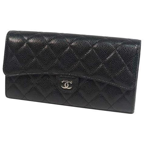 chanel black and white long wallet white corner|chanel wallet women.